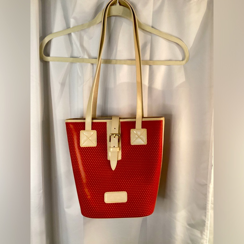 Authentic Dooney & Bourke Red Bucket Bag, NWOT.